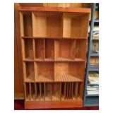 Tall Wood Shelf with Adjustable Dividers