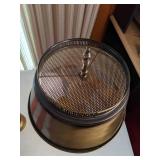 Beautiful Vintage Brass Lamp & Candle Set