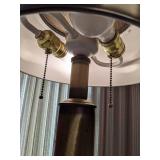 Beautiful Vintage Brass Lamp & Candle Set