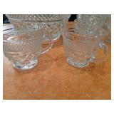 Gorgeous Crystal Punch Bowl Set w/ 24 Cups