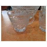 Gorgeous Crystal Punch Bowl Set w/ 24 Cups