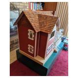 Beautiful Vintage Dollhouse w/ Wrap Around Porch & Accessories