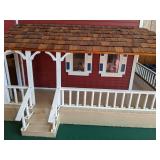 Beautiful Vintage Dollhouse w/ Wrap Around Porch & Accessories