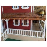 Beautiful Vintage Dollhouse w/ Wrap Around Porch & Accessories