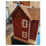 Beautiful Vintage Dollhouse w/ Wrap Around Porch & Accessories