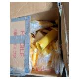 Lot of (5) Candle Holders and Boxes of Burned Candles