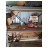 Tall Metal 4-Shelf Garage Shelf and All Contents