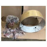 Rue Maison 6-Light Iron and Euro Bronze Chandelier with Beige Drum Shade by World Imports (good condition) see picturres