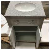 Hamilton Shutter 25 in. W x 22 in. D Bath Vanity in Ivory with Granite Vanity Top in Grey by Home Decorators Collection (see all pictures)