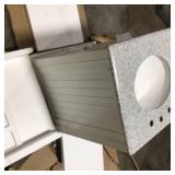 Hamilton Shutter 25 in. W x 22 in. D Bath Vanity in Ivory with Granite Vanity Top in Grey by Home Decorators Collection (see all pictures)