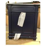 Timeless Home 30 in. W x 21.5 in.D x 35 in.H Single Bath Vanity in Blue with Marble Vanity Top in White with White Basin (has damage) see all pictures