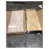 Lot of 2 Unfinished Hevea 4 ft. L x 25 in. D x 1.5 in. T Butcher Block Countertop by HARDWOOD REFLECTIONS (see all pictures)