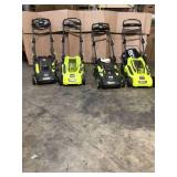 Lot of 4 40V Brushless 20 in. Cordless Walk Behind Self-Propelled Lawn Mower  (includes 2 batteries and 2 bags) see all pictures