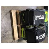 Lot of 4 40V Brushless 20 in. Cordless Walk Behind Self-Propelled Lawn Mower  (includes 2 batteries and 2 bags) see all pictures