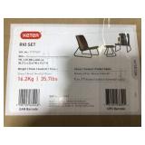 Rio Brown 3-Piece All Weather Patio Seating Set by Keter (new) see all pictures