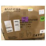 Lester White/Espresso 19 in. H Dining Chair (Set of 2) by Safavieh (new) see all pictures