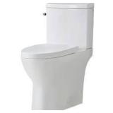 Caspian 2-Piece 1.1/1.6 GPF Dual Flush Elongated Toilet in White, Seat Included by Glacier Bay (good condition) see pictures