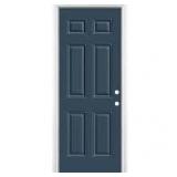 36 in. x 80 in. 6-Panel Left Hand Inswing Painted Steel Prehung Front Exterior Door No Brickmold by Masonite (see all pictures)