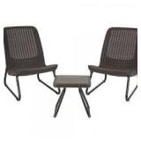 Rio Brown 3-Piece All Weather Patio Seating Set by Keter (new) see all pictures