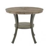 Franklin Rustic Umber with Pewter Metal 42 in. Round Pub Table by Powell Company (new) see all pictures