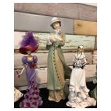 Figures- Oh So Scarlet collection, Emerald Isle Ladies collection, Thomas Kinkade, Home Interiors