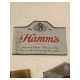 Vintage metal beer labels
