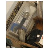 Razors, spice tins