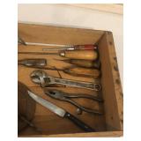 Vintage hand tools/craftsman/wood box