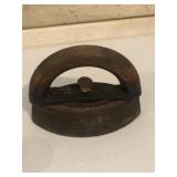 Sad iron and miscellaneous antiques