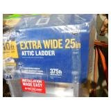 8 ft. - 10 ft., 25 in. x 54 in. Aluminum Attic Ladder with 375 lb. Maximum Load Capacity by Werner