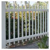 9 - 4 ft. x 6 ft. White Vinyl 1.5 in. Unassembled Picket Fence Panel by Azembla