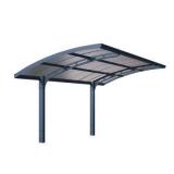 Arizona 5000 Wave 9 ft. 6 in. x 16 ft. 3 in. x 9 ft. H Carport with Corrugated Solar Gray Polycarbonate Roof Panels by Palram