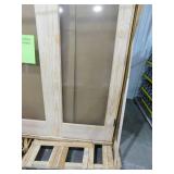 60 in. x 80 in. Both Active Unfinished Pine Wood Full Lite Clear Prehung Interior French Door by MMI Door