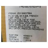 60 in. x 80 in. Both Active Unfinished Pine Wood Full Lite Clear Prehung Interior French Door by MMI Door