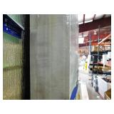 36 in. x 80 in. 1-Panel 1/2 Lite Mini-Blind Primed White Steel Prehung Front Door