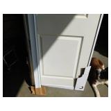 59 in. x 80 in. 108 Series Primed 2 Panel Square Top Design Primed MDF Bypass Sliding Door