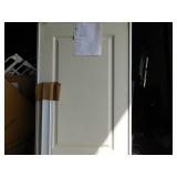 59 in. x 80 in. 108 Series Primed 2 Panel Square Top Design Primed MDF Bypass Sliding Door