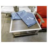 Marina Point 5-Piece White Steel Motion Outdoor Patio Conversation Seating Set with CushionGuard Quarry Red Cushions by Hampton Bay