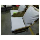 Coral Vista Brown Wicker Outdoor Patio Lounge Chair with CushionGuard Almond Tan Cushions (2-Pack)