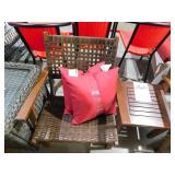 Brown 3-Piece Wood Patio Conversation Seating Set