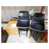 Edmund Black Faux Leather 39.3"H Counter Bar Stool (Set of 4)