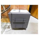 Emery 2-Drawer Gray Nightstand