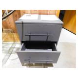 Emery 2-Drawer Gray Nightstand