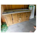 Clinton 72 in. W Double Vanity in Almond Latte with Natural Marble Vanity Top in White with White Sink