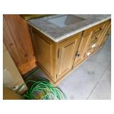 Clinton 72 in. W Double Vanity in Almond Latte with Natural Marble Vanity Top in White with White Sink