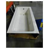 Bellwether 60 in. x 30 in. ADA Cast Iron Alcove Bathtub with Integral Farmhouse Apron and Right-Hand Drain in White by KOHLER