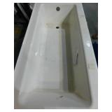Bellwether 60 in. x 30 in. ADA Cast Iron Alcove Bathtub with Integral Farmhouse Apron and Right-Hand Drain in White by KOHLER