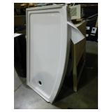 Ovation Curve 30 in. x 60 in. Single Threshold Left Hand Drain Shower Base in Arctic White by American Standard