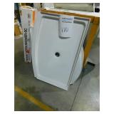 Ovation Curve 30 in. x 48 in. Single Threshold Shower Base in Arctic White