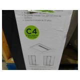 48 in. L x 36 in. W Corner Shower Pan Base with Center Drain in High Gloss White
